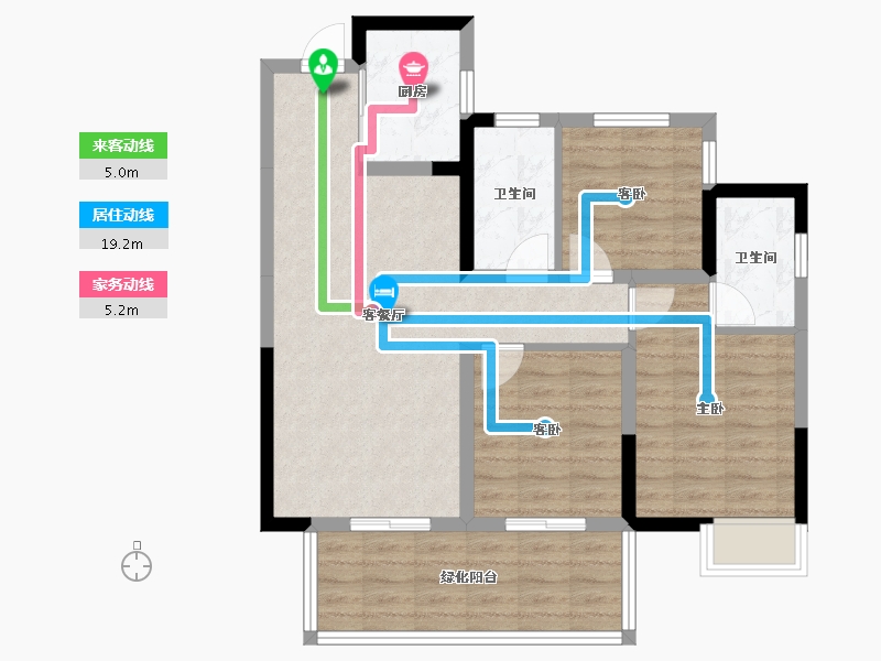 广西壮族自治区-南宁市-中海哈罗学府-79.71-户型库-动静线