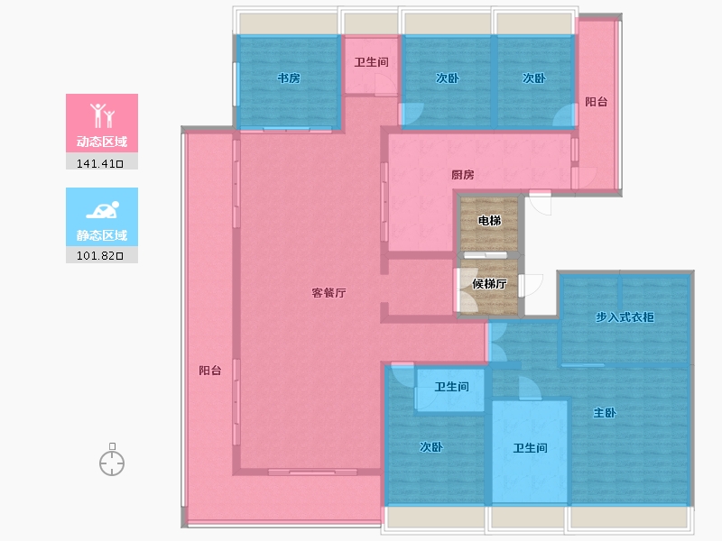 广西壮族自治区-桂林市-兴进漓江壹号-228.83-户型库-动静分区