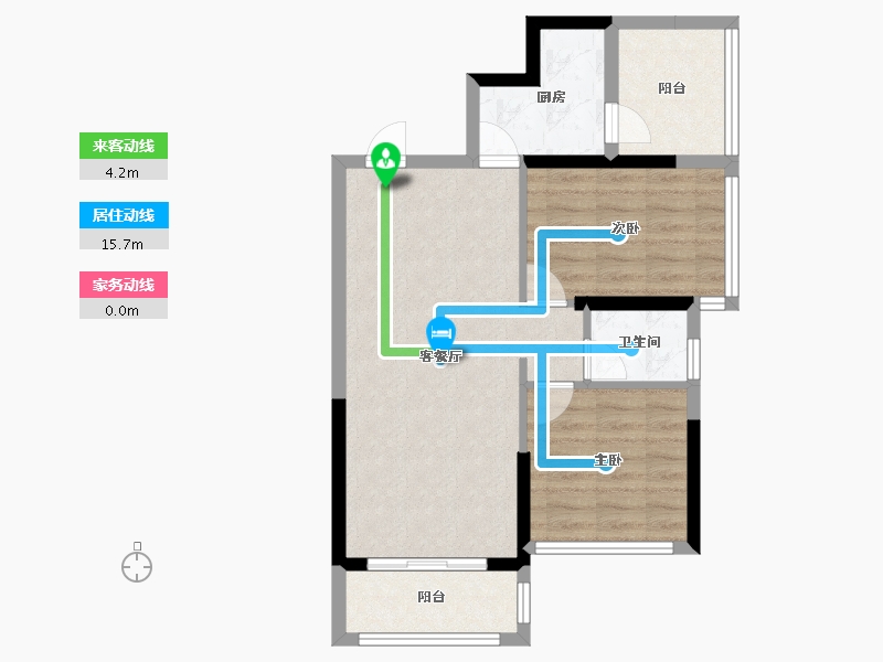 广西壮族自治区-南宁市-西建冠城世家-65.75-户型库-动静线