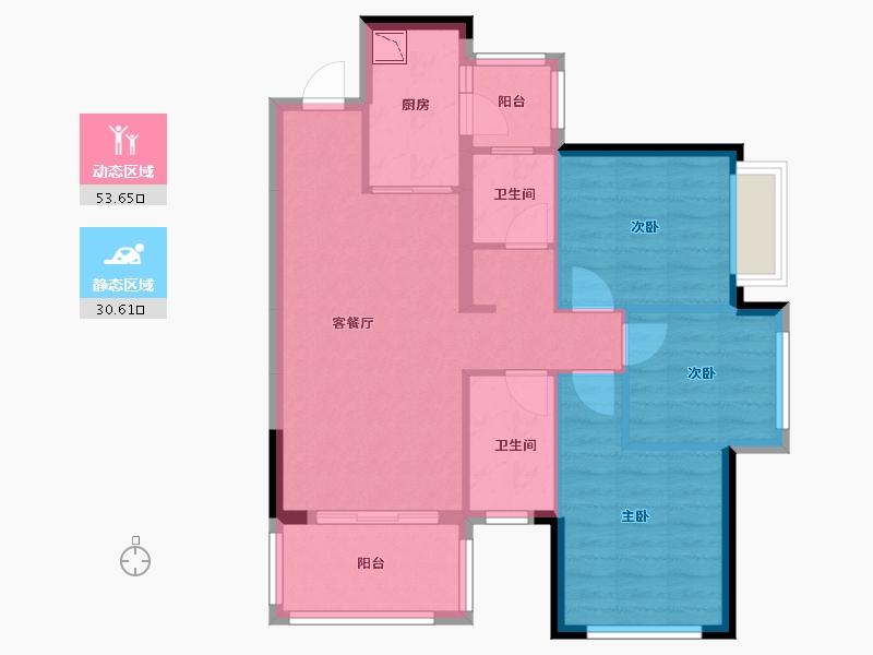 广西壮族自治区-南宁市-中铁交通天地明珠-75.11-户型库-动静分区