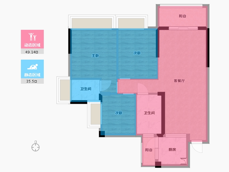 广东省-东莞市-香缤1号-75.34-户型库-动静分区