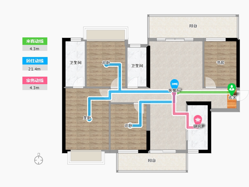 广西壮族自治区-南宁市-阳光城大唐檀境-111.45-户型库-动静线