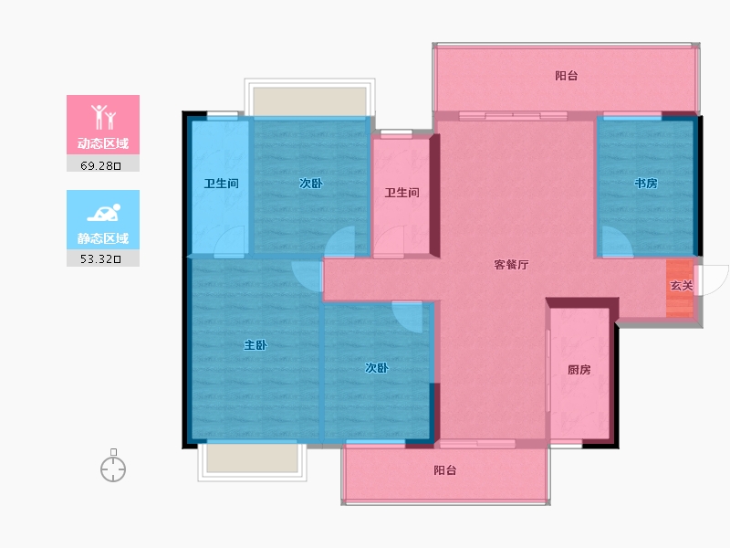 广西壮族自治区-南宁市-阳光城大唐檀境-111.45-户型库-动静分区