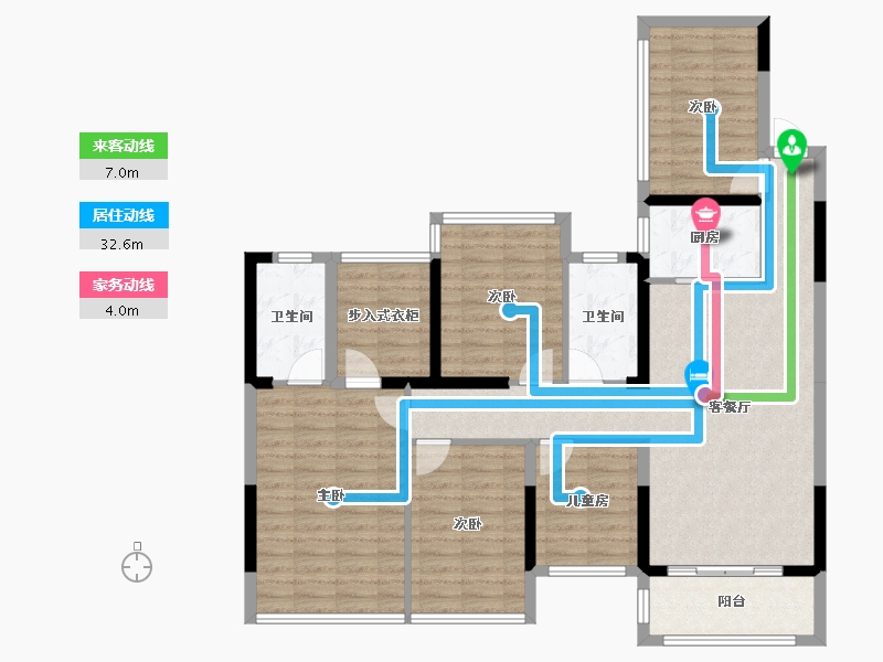 广西壮族自治区-南宁市-西建冠城世家-114.19-户型库-动静线