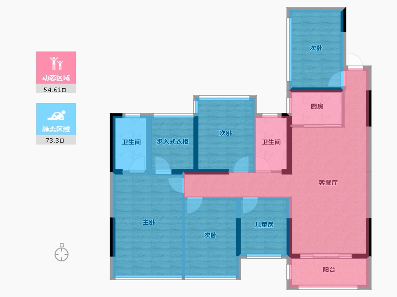 广西壮族自治区-南宁市-西建冠城世家-114.19-户型库-动静分区