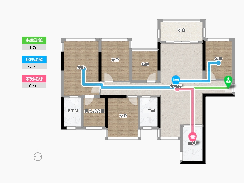 广西壮族自治区-南宁市-西建冠城世家-117.19-户型库-动静线