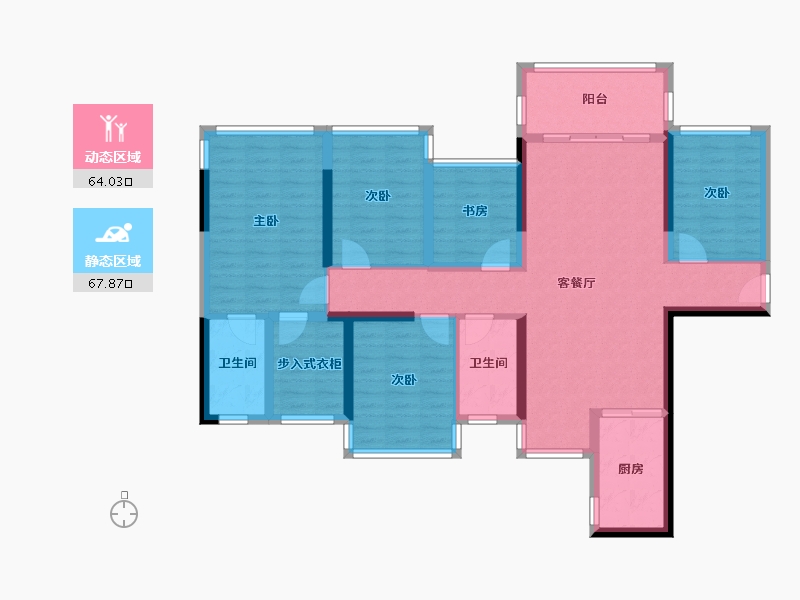 广西壮族自治区-南宁市-西建冠城世家-117.19-户型库-动静分区