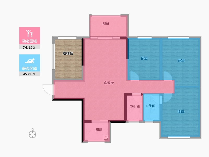 广西壮族自治区-贵港市-盛世荷悦府-97.47-户型库-动静分区