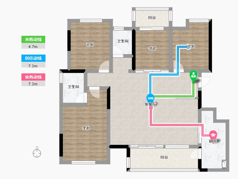 广西壮族自治区-桂林市-桂林彰泰学府-110.44-户型库-动静线