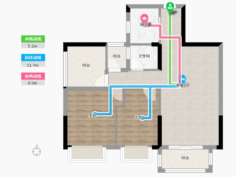 广西壮族自治区-南宁市-汇豪国际-69.31-户型库-动静线