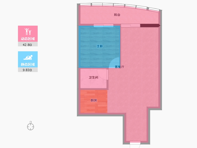 海南省-三亚市-珠江·俪豪-47.56-户型库-动静分区