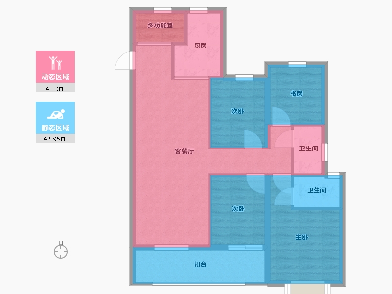 广西壮族自治区-北海市-嘉和冠山海-75.20-户型库-动静分区