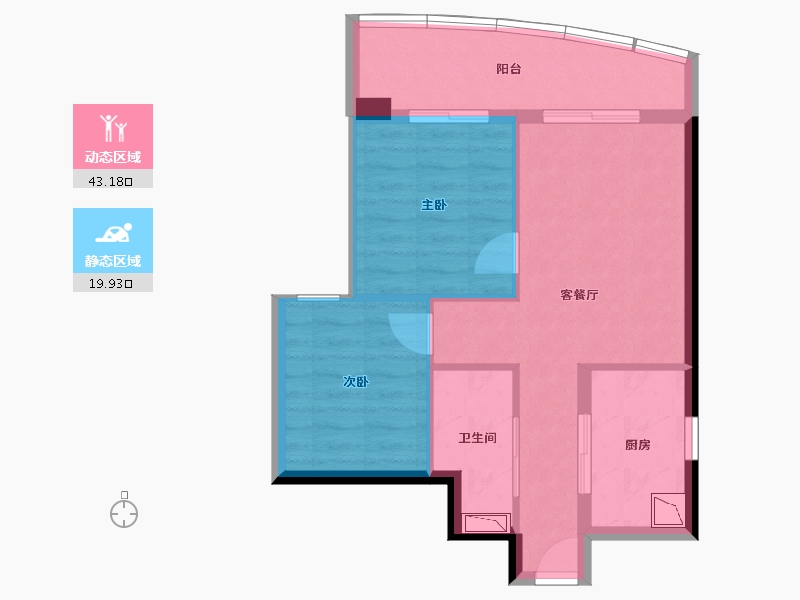 海南省-三亚市-珠江·俪豪-56.27-户型库-动静分区