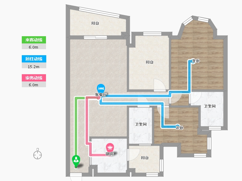 广东省-广州市-珠江御景湾-82.95-户型库-动静线