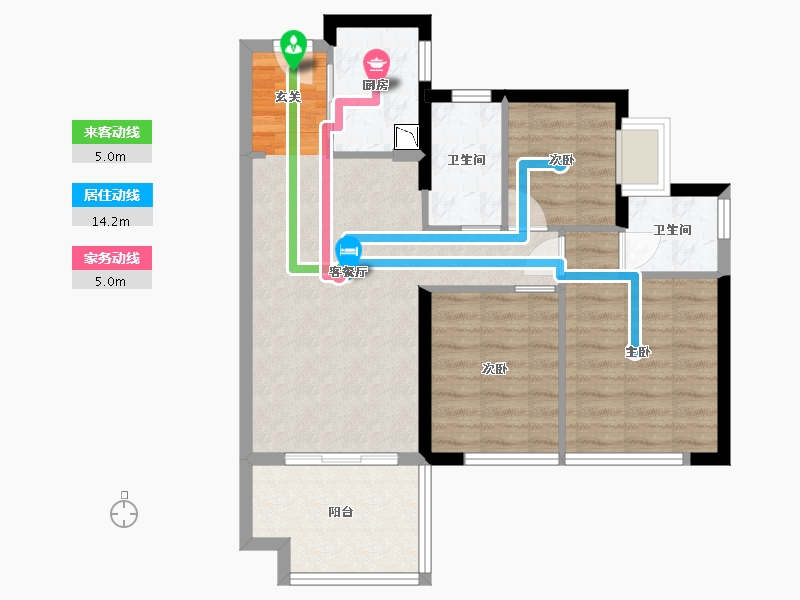 广东省-东莞市-首创禧瑞阅府-70.18-户型库-动静线