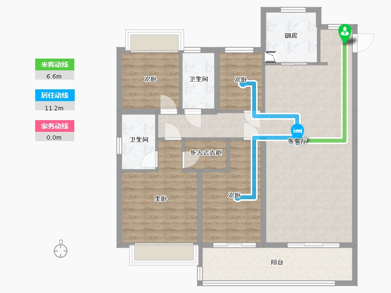 云南省-昆明市-俊发城逸璟峰-109.86-户型库-动静线