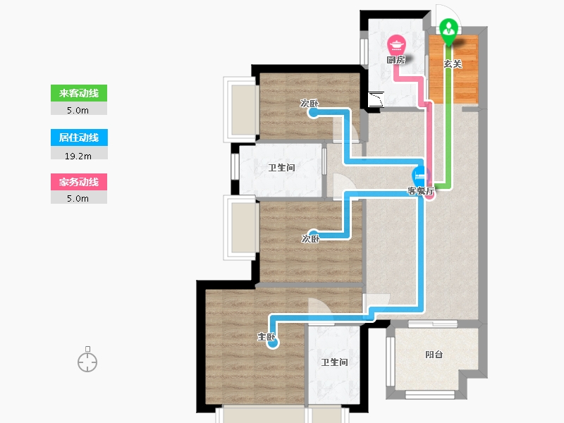 广东省-东莞市-首创禧瑞阅府-71.35-户型库-动静线