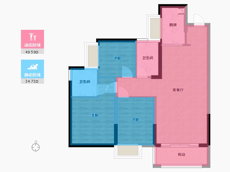 广东省-东莞市-三盈·新壹城-75.01-户型库-动静分区