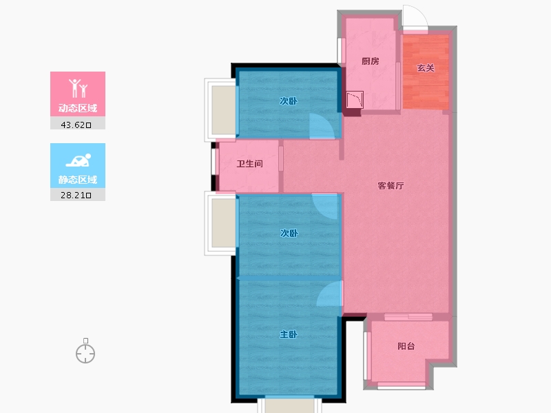 广东省-东莞市-首创禧瑞阅府-64.18-户型库-动静分区