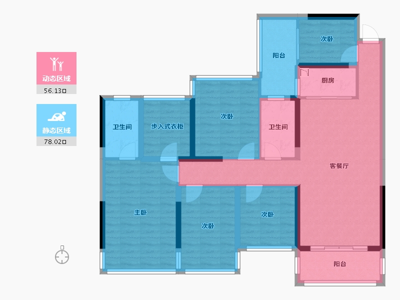 广西壮族自治区-南宁市-西建冠城世家-119.33-户型库-动静分区