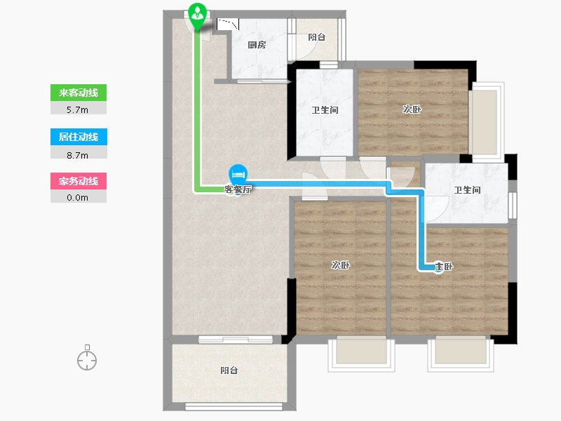 广东省-东莞市-汇景风华-86.46-户型库-动静线