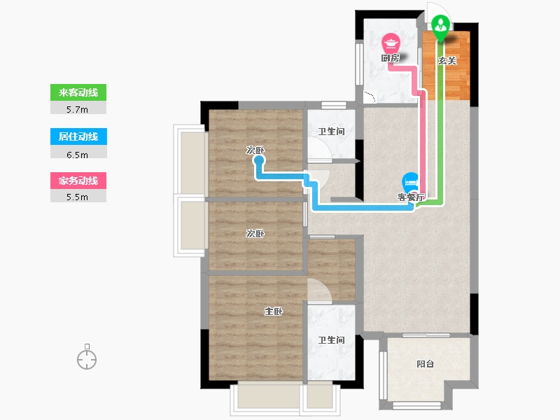 广东省-东莞市-首铸御峰华庭-74.78-户型库-动静线