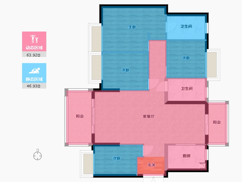 广东省-东莞市-佳兆业碧海云天-99.77-户型库-动静分区