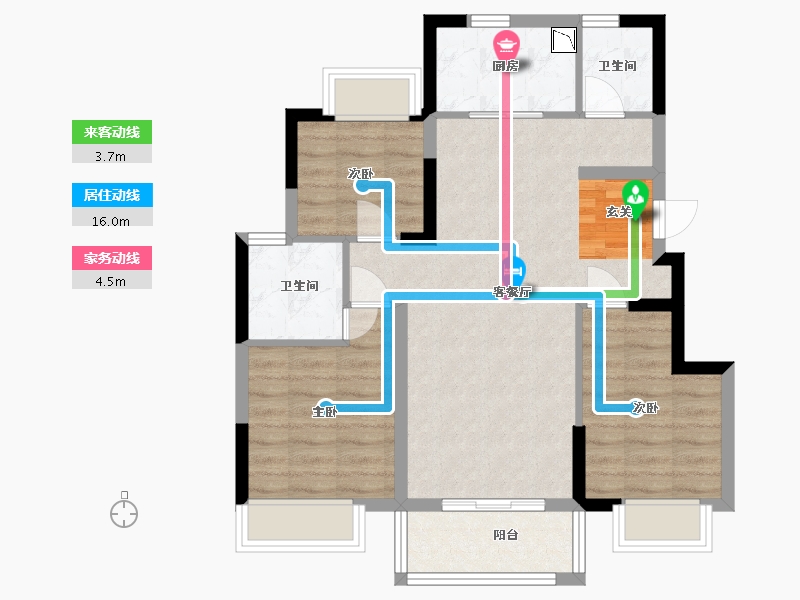 广东省-东莞市-唐商翰林府-72.99-户型库-动静线