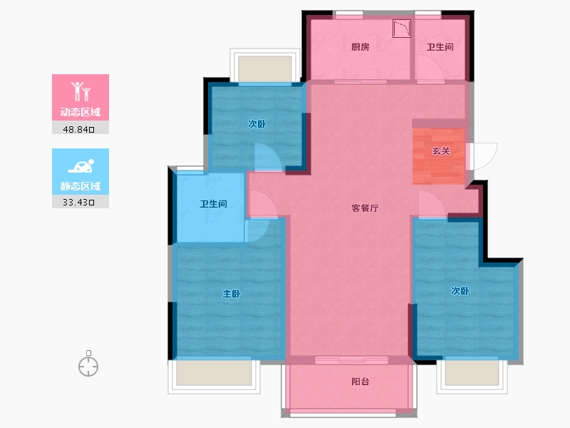 广东省-东莞市-唐商翰林府-72.99-户型库-动静分区