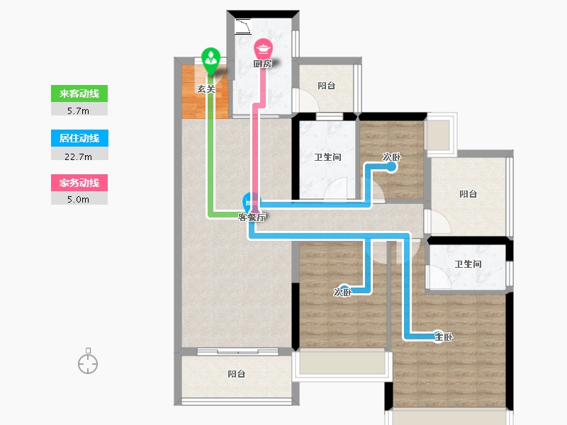 广东省-中山市-敏捷·紫岭天玺-93.81-户型库-动静线