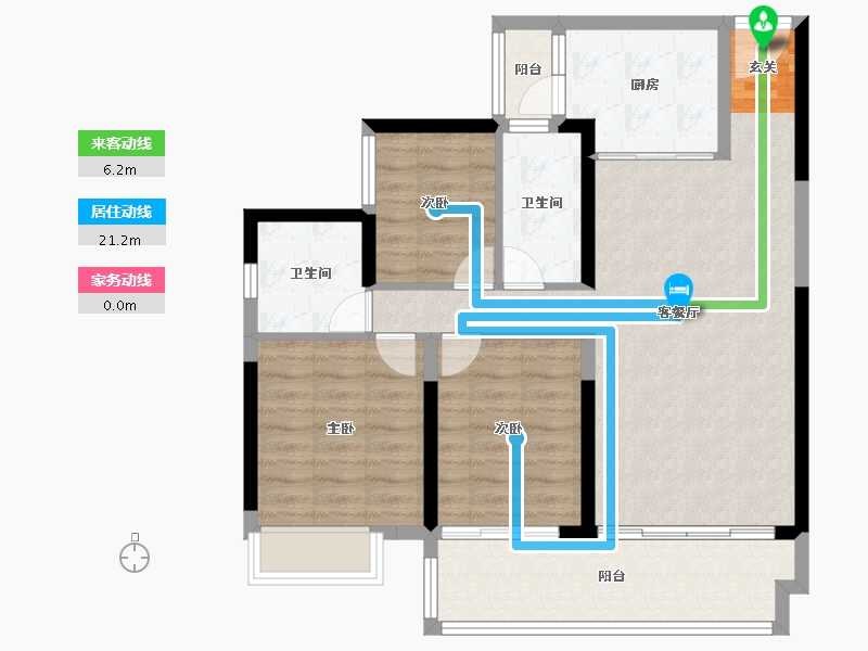 广东省-中山市-敏捷·紫岭天玺-86.00-户型库-动静线