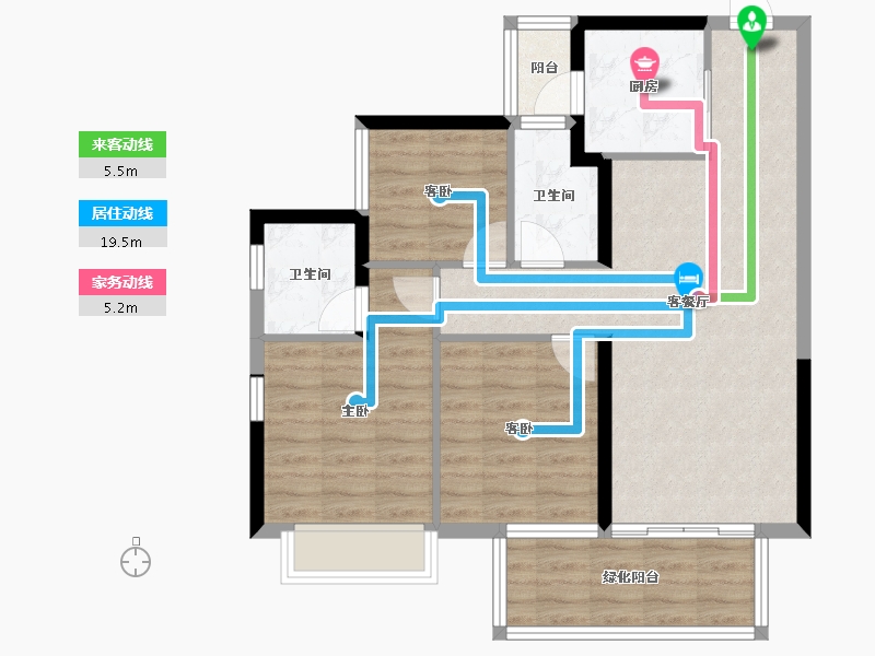 广西壮族自治区-南宁市-龙光玖珑华府-78.93-户型库-动静线