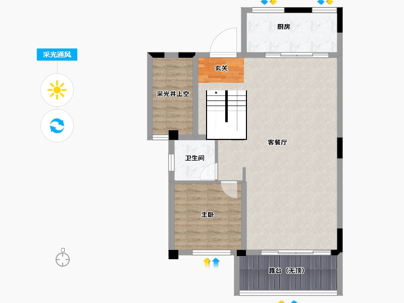 广东省-中山市-敏捷·紫岭天玺-87.01-户型库-采光通风