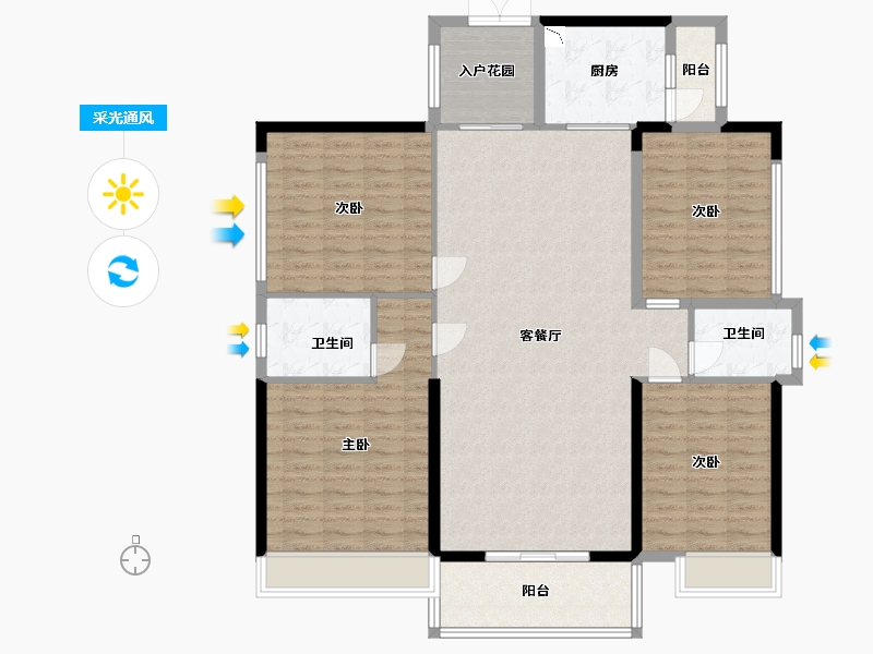 广东省-东莞市-佳兆业天玺-137.26-户型库-采光通风