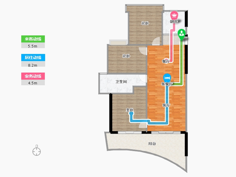 海南省-三亚市-华润石梅湾-99.22-户型库-动静线