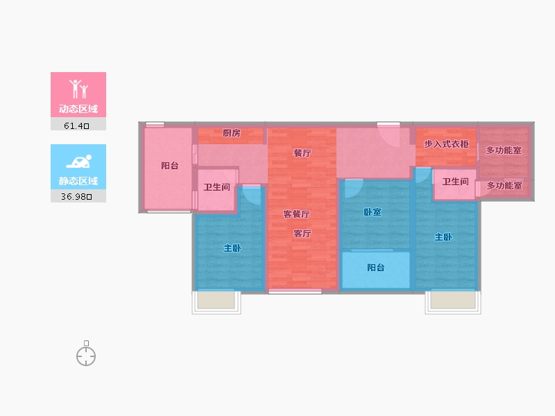 海南省-三亚市-天悦湖畔-86.73-户型库-动静分区