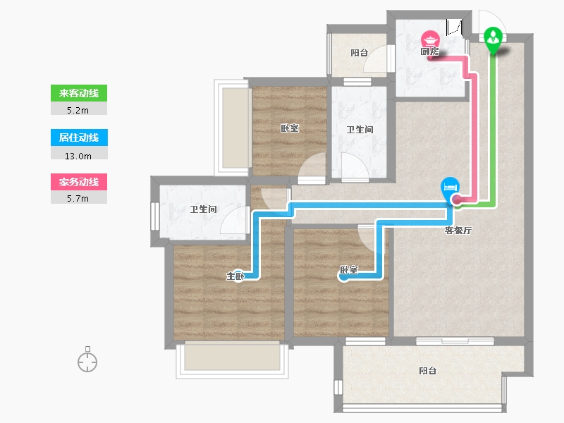 广西壮族自治区-贵港市-阳光城文澜府-78.45-户型库-动静线