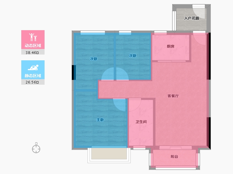 广西壮族自治区-南宁市-古匯壹号-61.59-户型库-动静分区