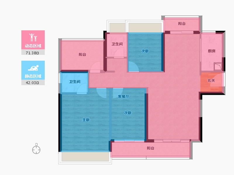 广东省-中山市-敏捷·紫岭天玺-101.92-户型库-动静分区