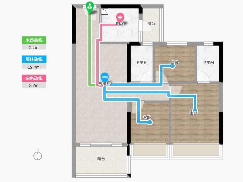 海南省-三亚市-碧桂园海逸半岛-78.20-户型库-动静线