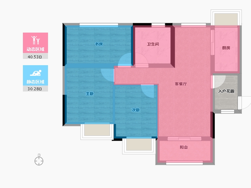 海南省-三亚市-凤凰华庭-65.98-户型库-动静分区