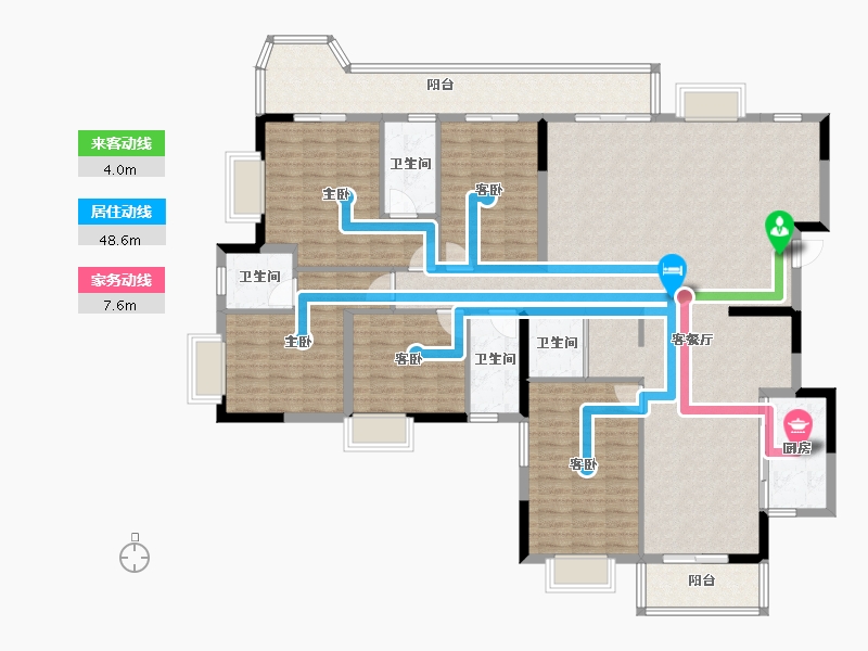 广西壮族自治区-南宁市-汉军冠江台-174.94-户型库-动静线