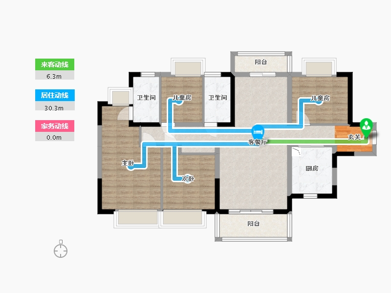 广东省-东莞市-万象府-106.70-户型库-动静线