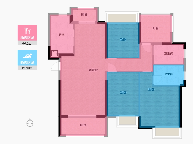 广东省-东莞市-佳兆业·龙溪璞园-94.40-户型库-动静分区