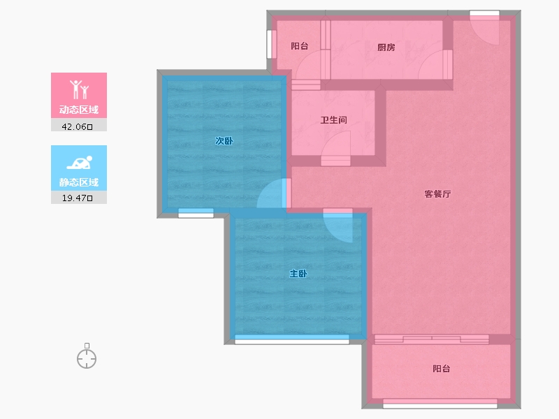 海南省-三亚市-海韵阳光城-53.50-户型库-动静分区