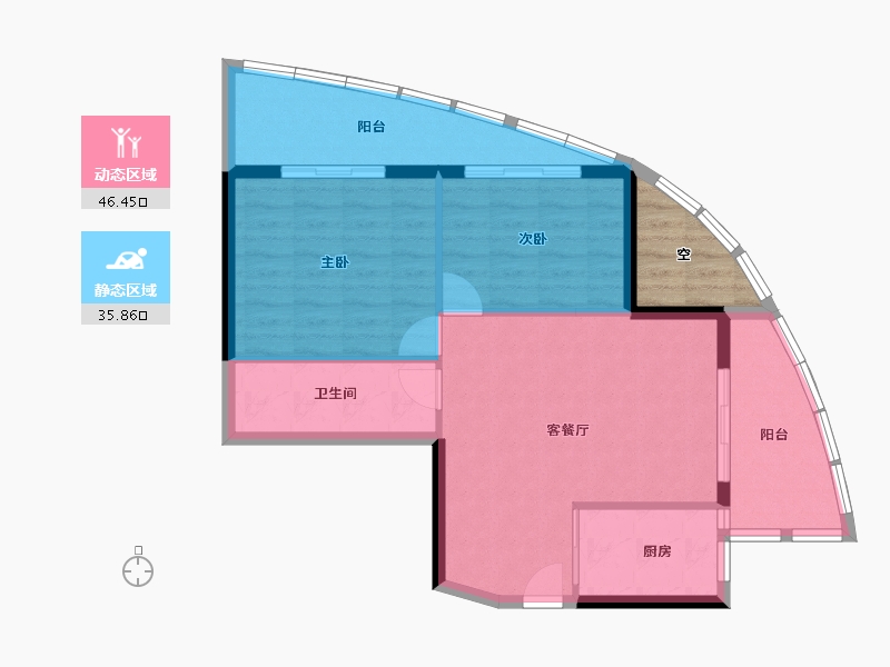 海南省-三亚市-珠江·俪豪-79.09-户型库-动静分区