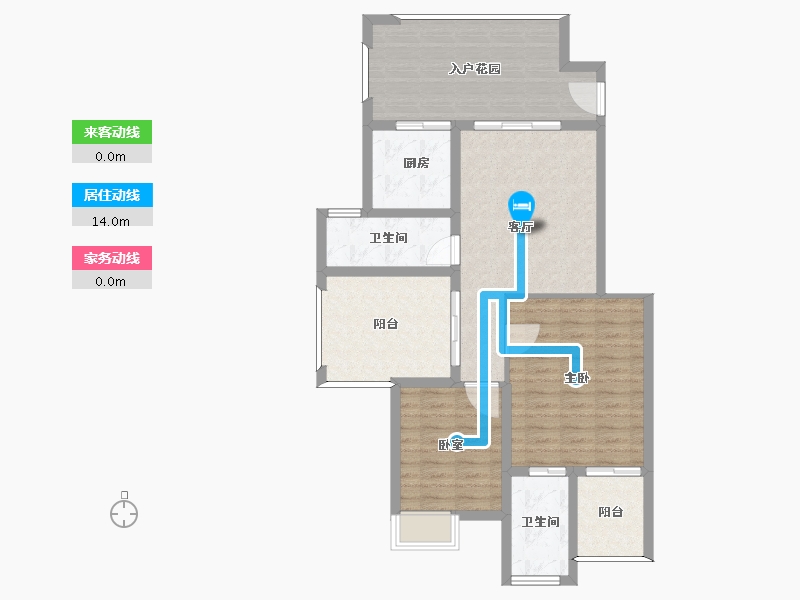 海南省-三亚市-天惠仙嶺郡-91.40-户型库-动静线