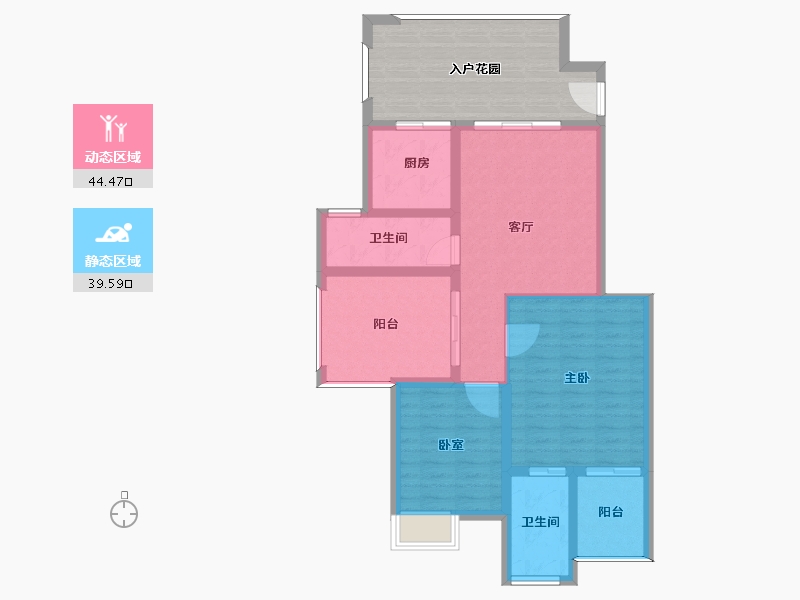 海南省-三亚市-天惠仙嶺郡-91.40-户型库-动静分区