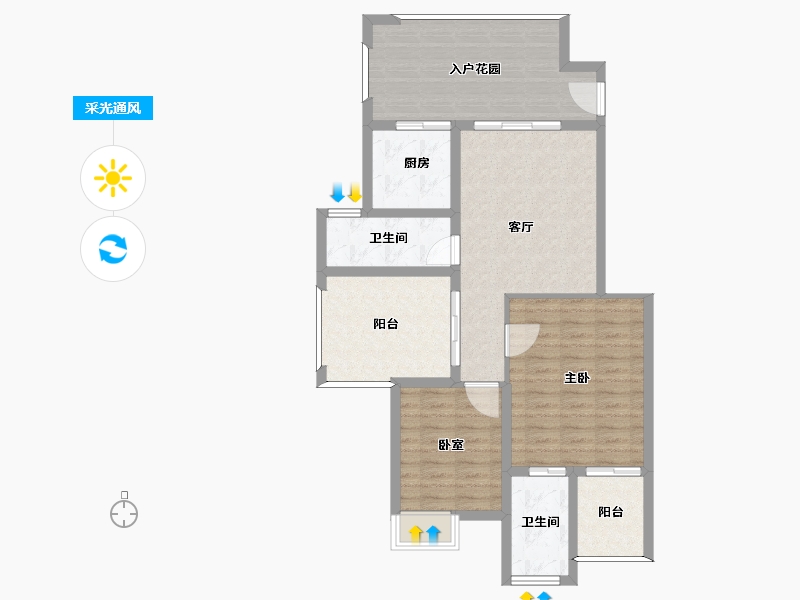 海南省-三亚市-天惠仙嶺郡-91.40-户型库-采光通风