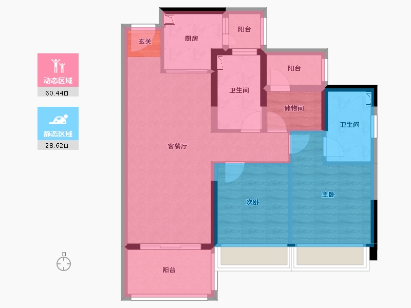 广东省-中山市-华发首府-78.60-户型库-动静分区